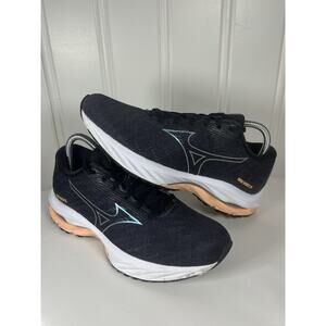 Mizuno Wave Sky 6 Black Knit Running Gym Shoes Women's Size 9 Running Sneakers